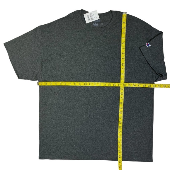Champion Men's T Shirt Crew Neck Short Sleeve C Logo Unisex Charcoal Gray XL - Picture 5 of 16